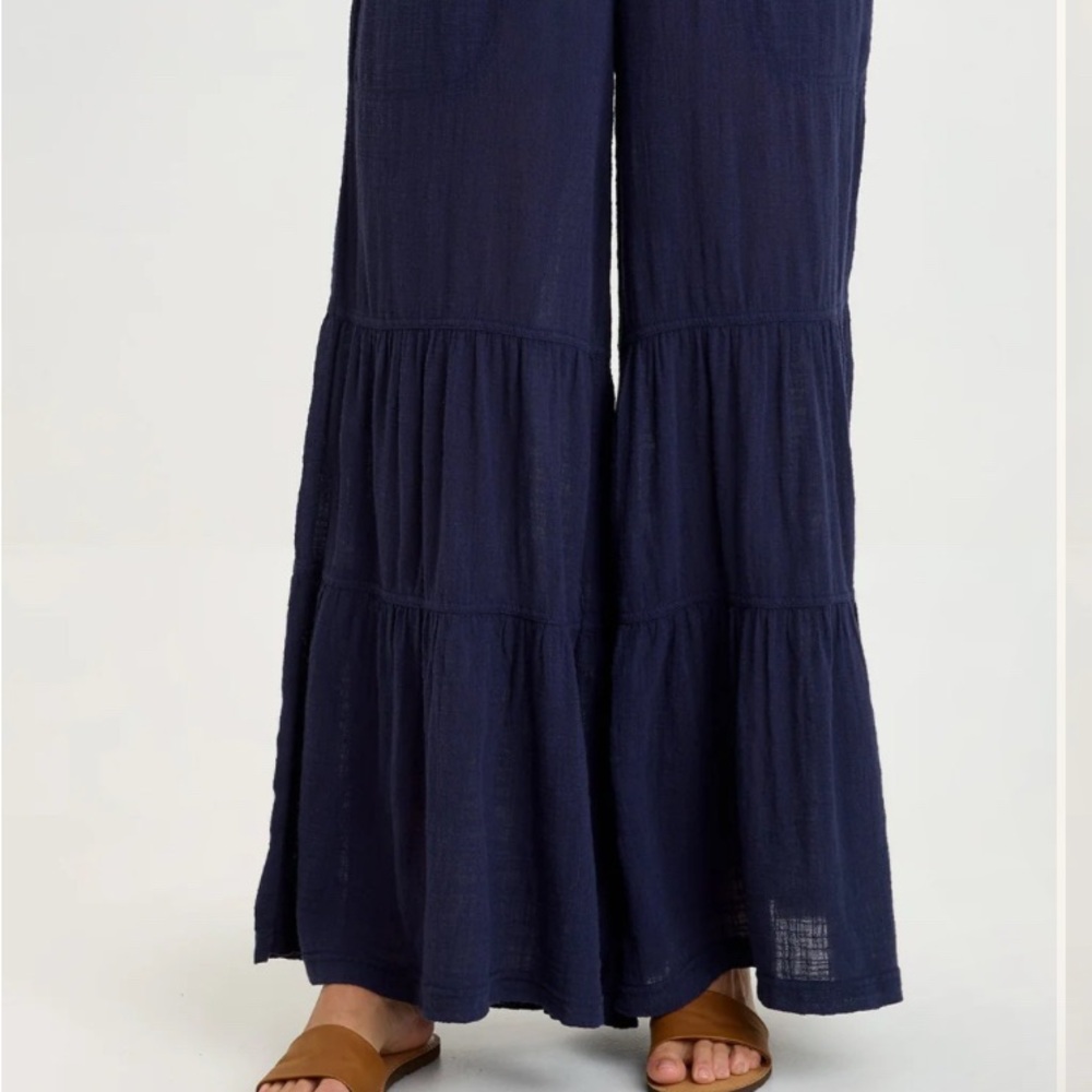 Wide-Leg Pants -Wearables  Gray/taupe Boho size M - Picture 2 of 9